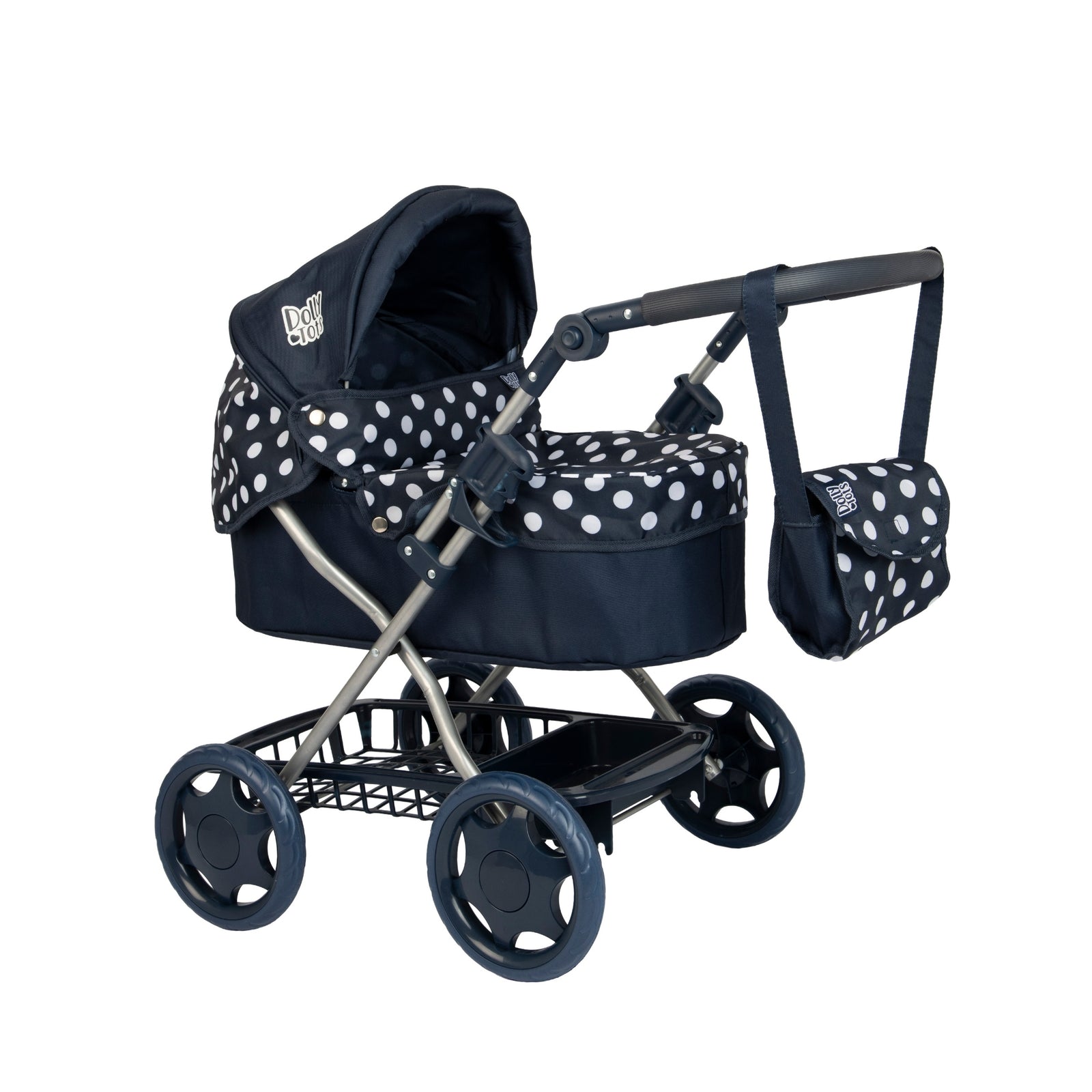 Dolly Tots Cherish Dolls Pram - Navy