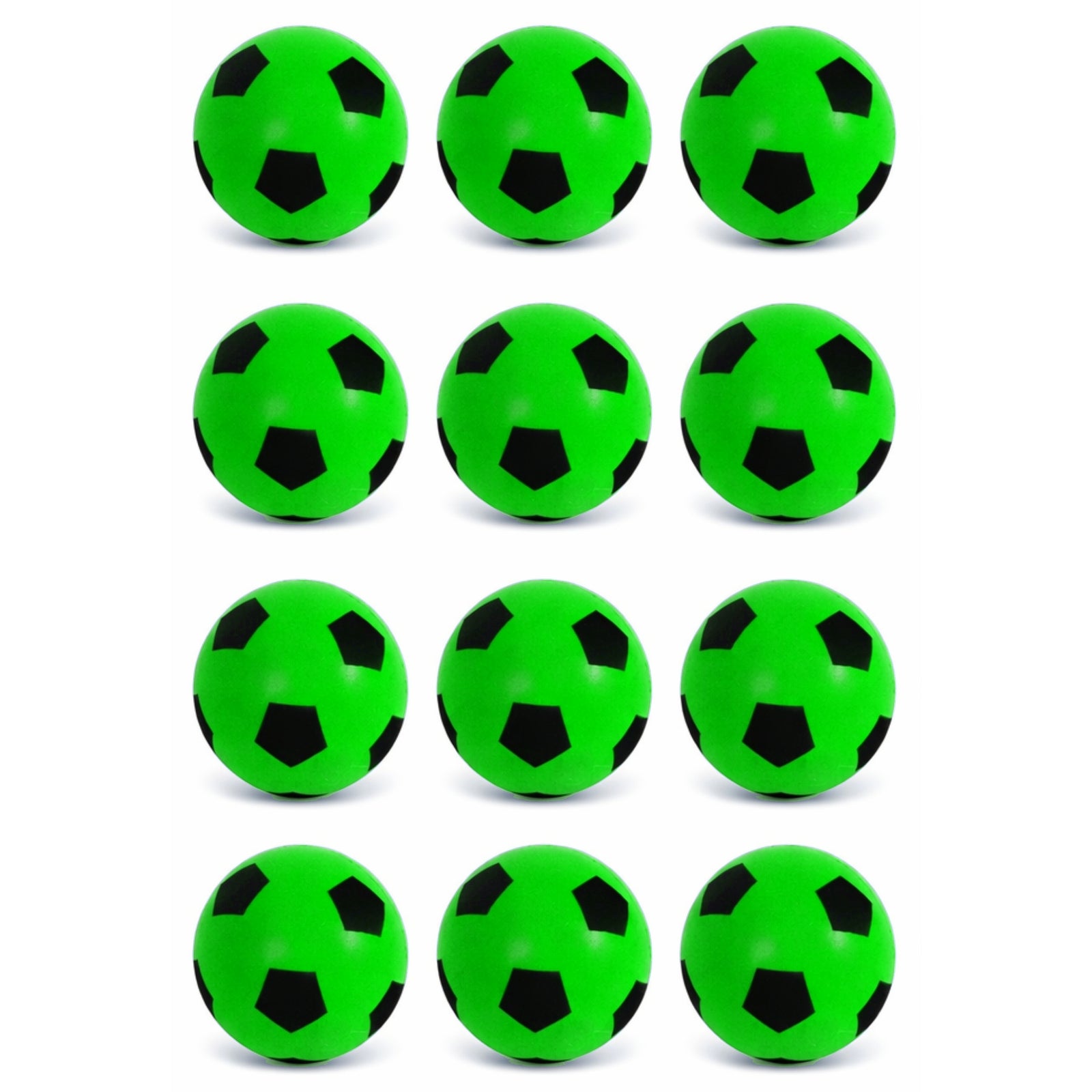 Foam Football Pack Of 12 - Green
