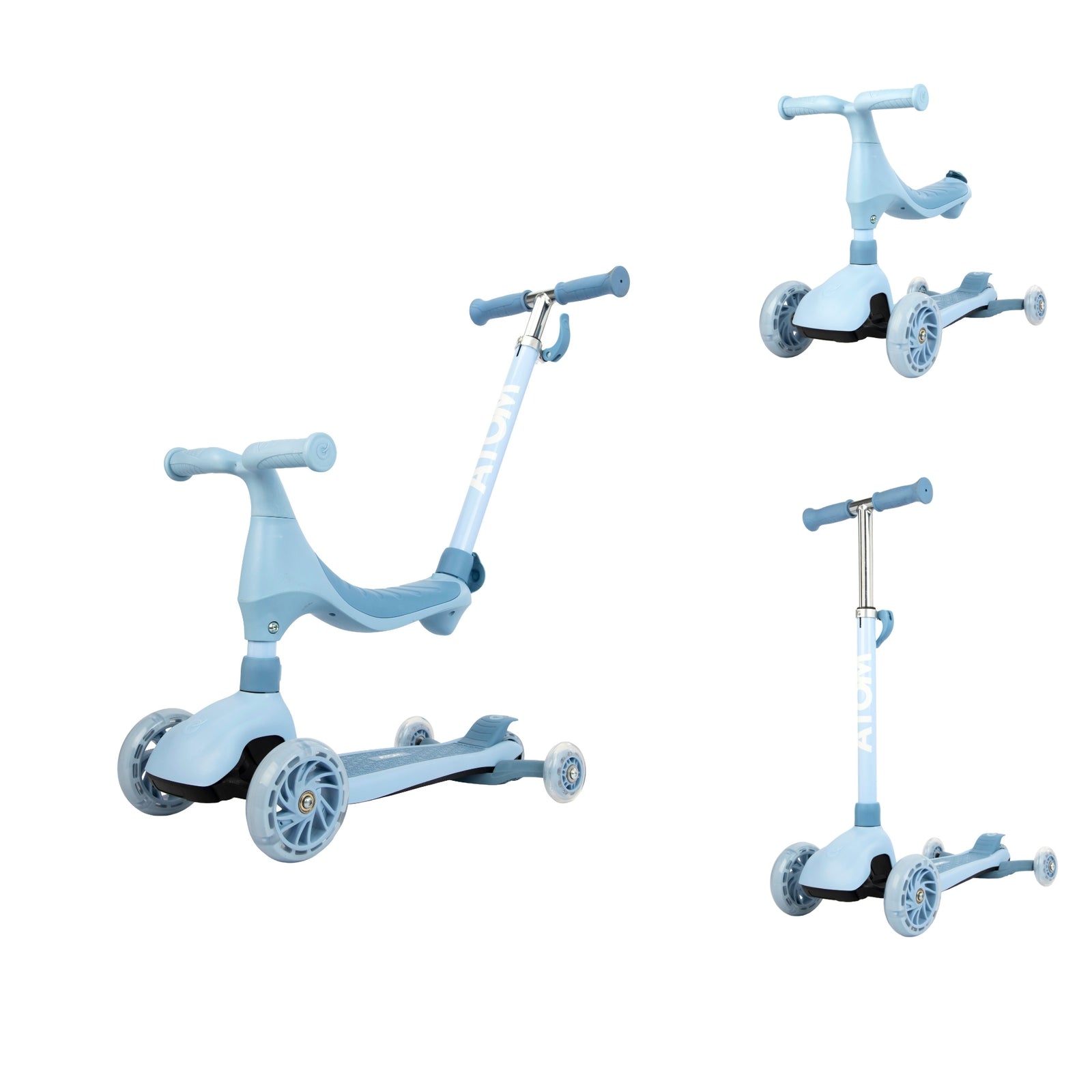 ATOM 4-in-1 Evolve Children Scooter Ride-On - Blue