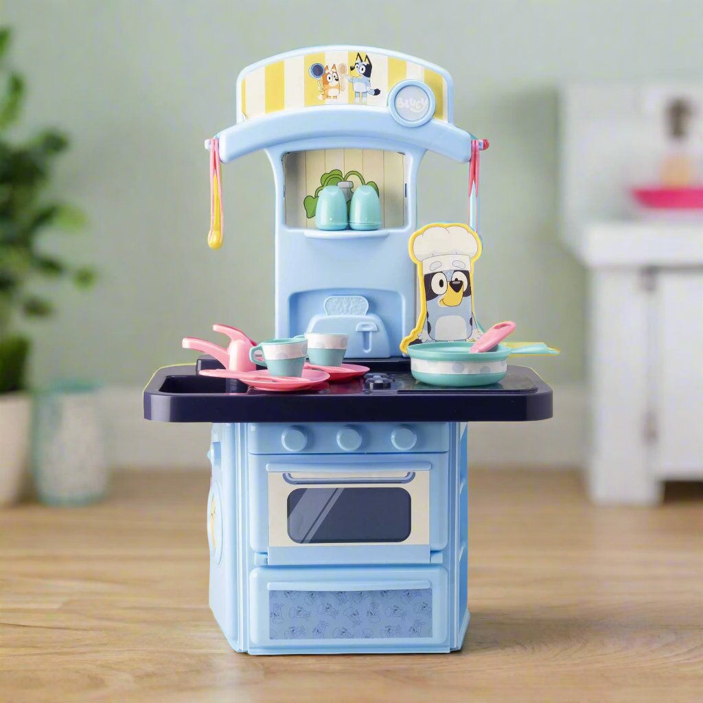 Bluey Mini Kitchen With Toaster / Features 17 Accessories Kitchens &amp; Household