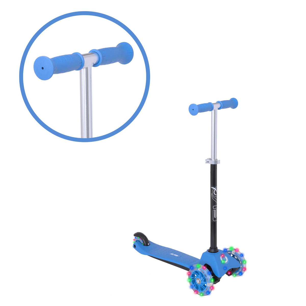 EVO Light Up Mini Cruiser Scooter With Light Up Wheels | Baby Blue