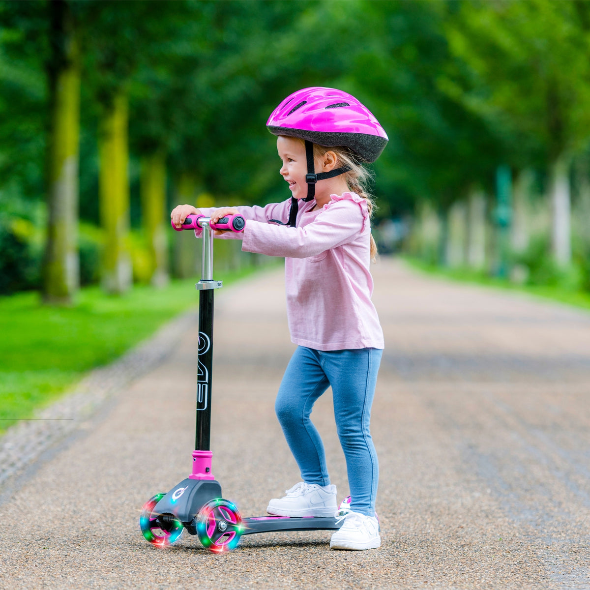 EVO Light Up Cruiser Scooter - Pink