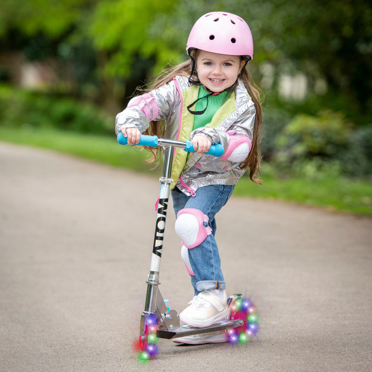 ATOM Light Up Inline Scooter - Holographic Scooters