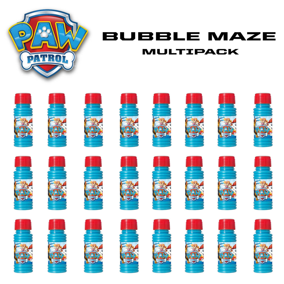 Paw Patrol Bubble 24 Multipack - 59ml, With Maze Game Bubble Toys