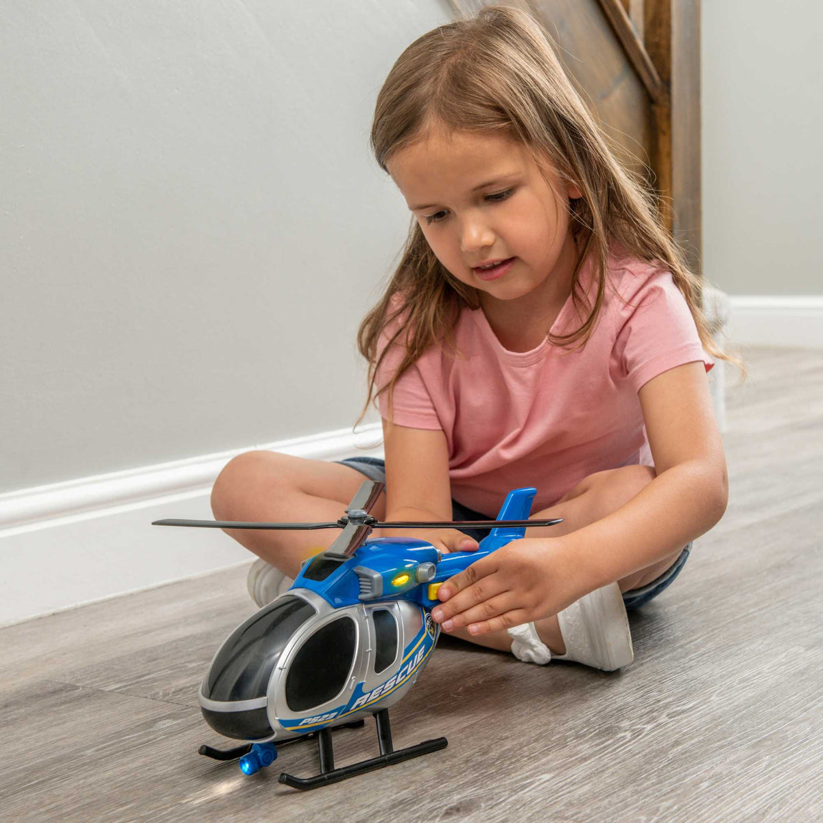 Teamsterz Lights &amp; Sounds Police Helicopter - Medium Helicopters &amp; Planes