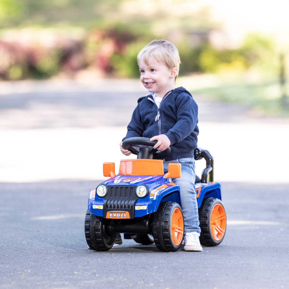Evo 6V Kids Electric Ride On Blue Zoom 4X4 Truck Electric Ride Ons