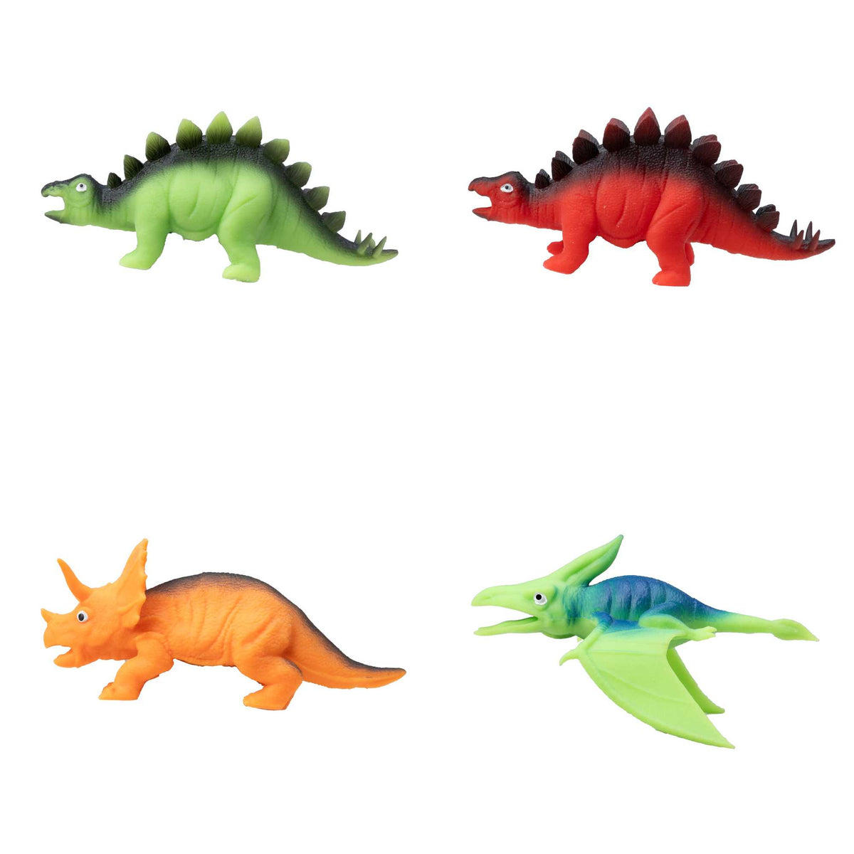 Dino World Stretchy Saurus Assorted Fidget Toys -  24 Pack Fidget Toy Bumper Party Pack Sensory Toys
