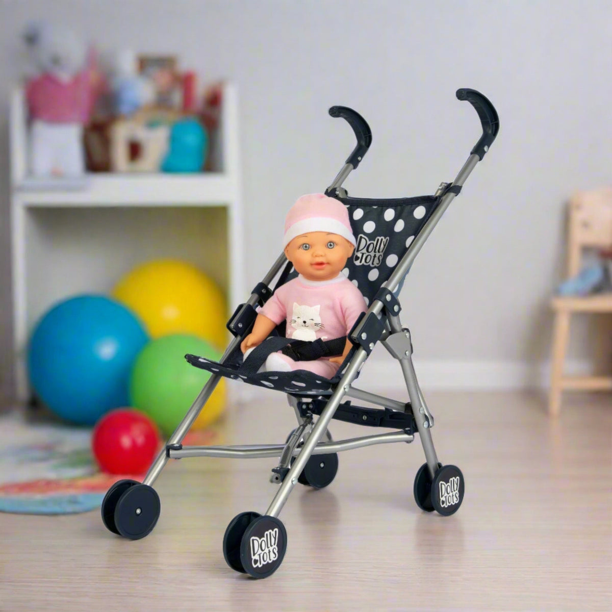 Dolly Tots Dolls Single Stroller - Navy