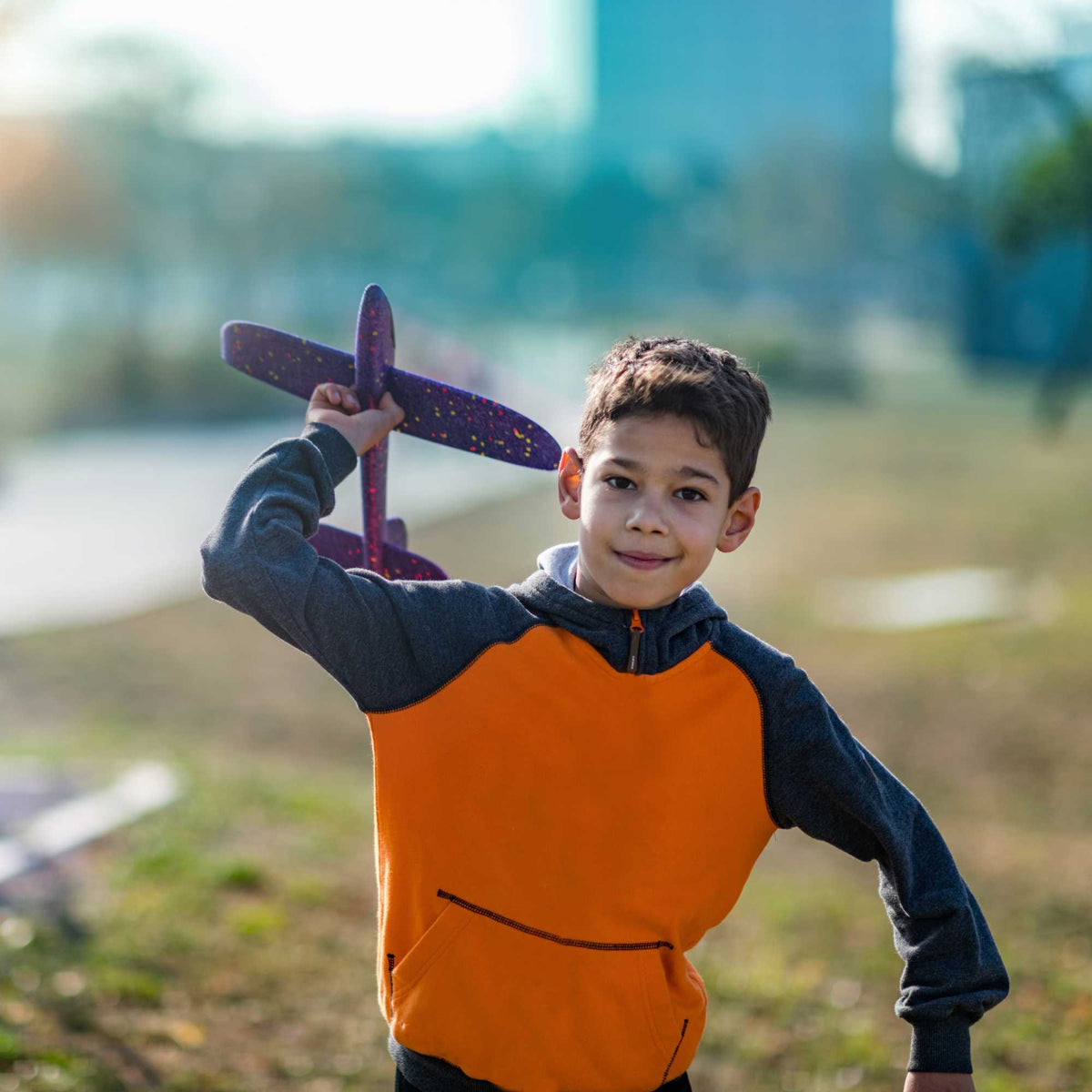 Hot Shots Mega Glider Aeroplane Toy - Durable foam glider with aerodynamic design, perfect for kids and adults, providing long-distance, stable flights up to 100 feet, ideal for outdoor play.