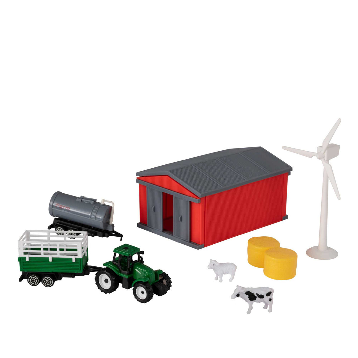 Country Life Farmyard Playset - Includes 13 Pieces Play Figures