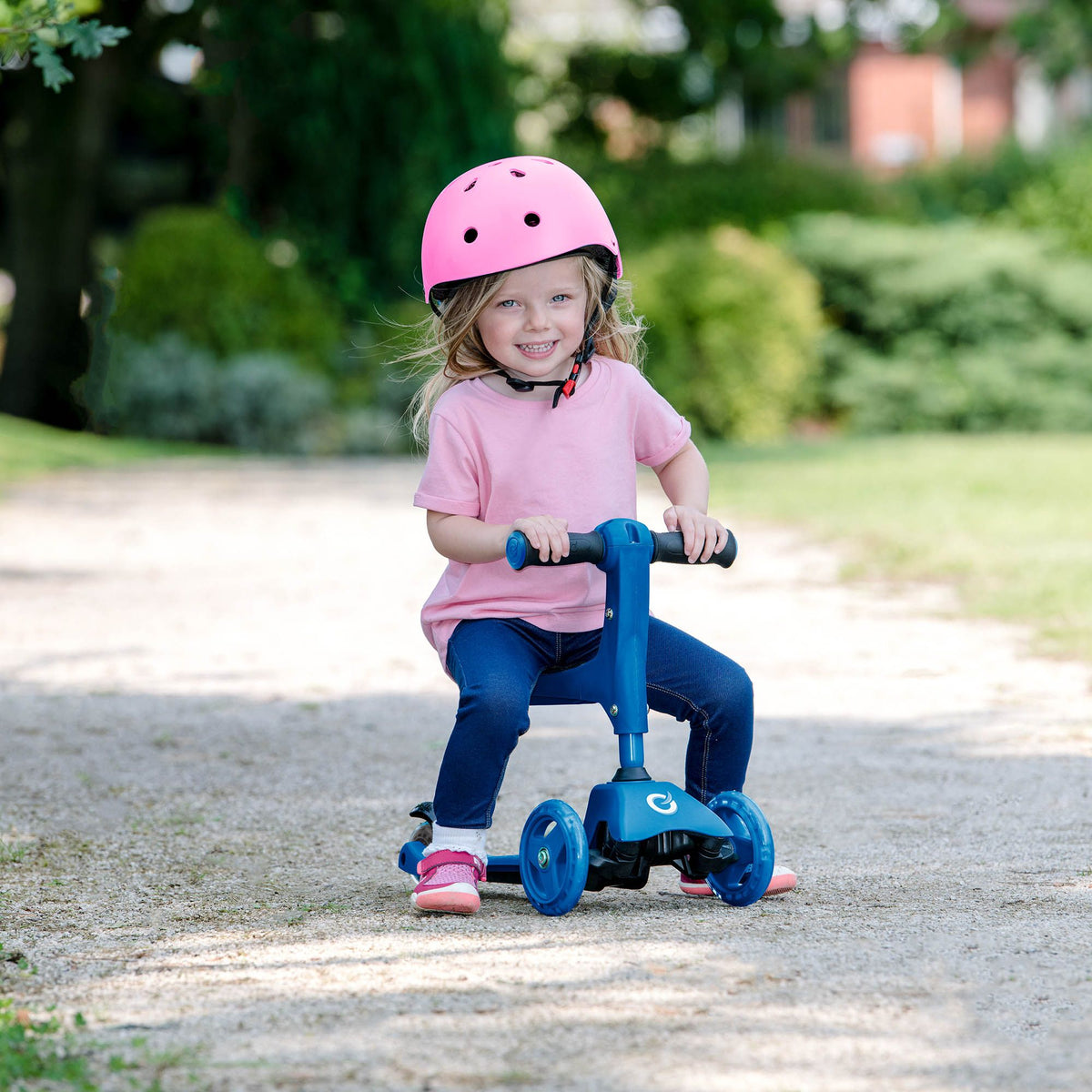 Children&#39;s EVO 3-in-1 Cruiser for ages 1+ in vibrant colours, offering adjustable features for growing kids, perfect for enhancing motor skills and outdoor fun.