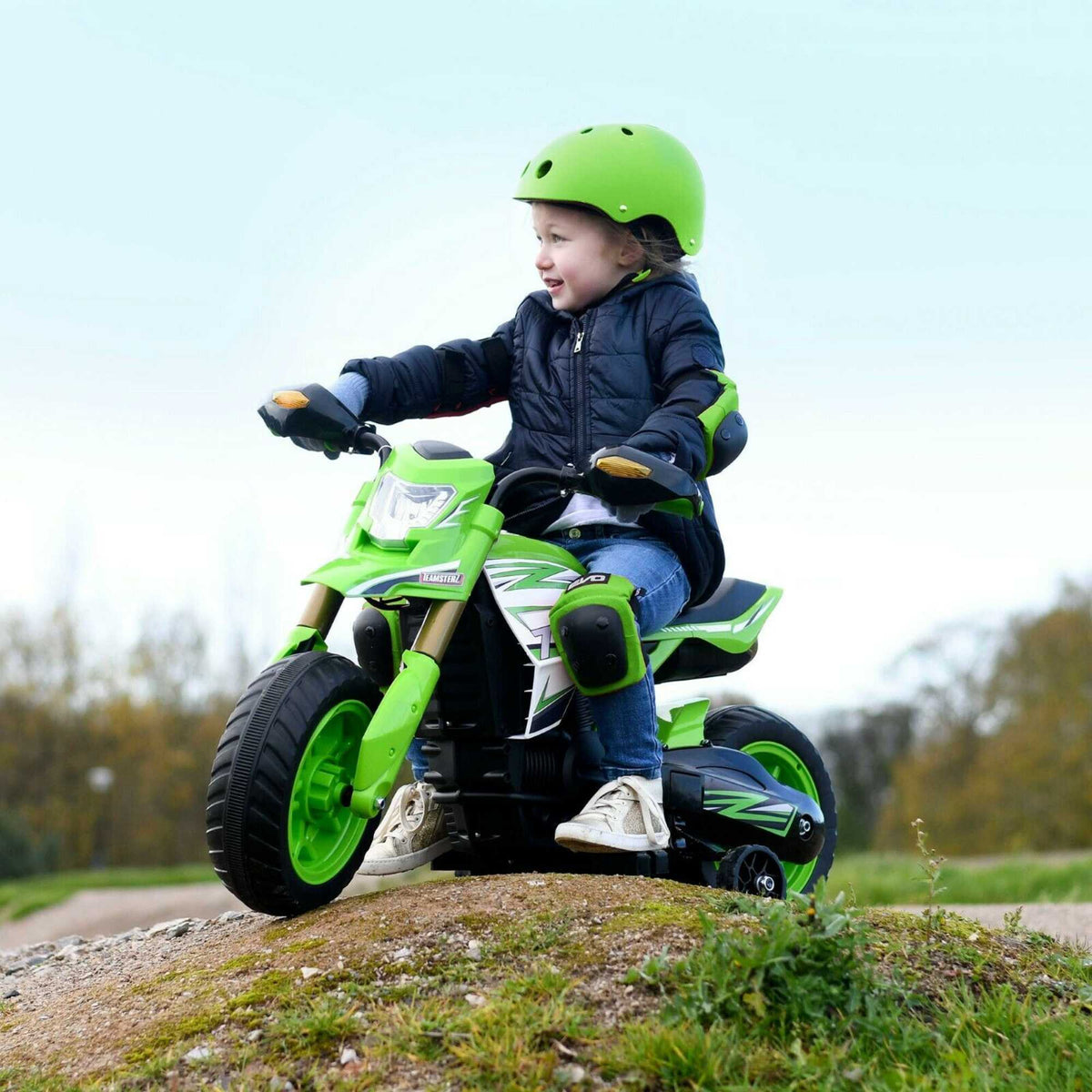 Evo 6V Kids Electric Ride On | Green Motorbike