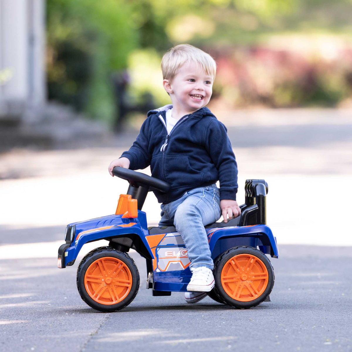 Evo 6V Kids Electric Ride On Blue Zoom 4X4 Truck Electric Ride Ons