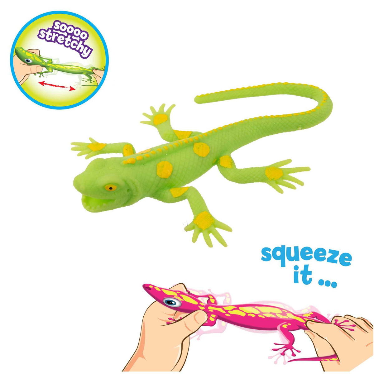 Creepsterz Stretchy Lizards Assorted Fidget Toys - 24 Pack Toy Playsets
