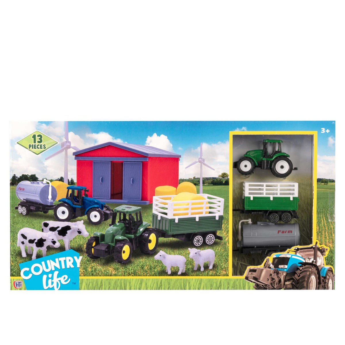 Farmyard Playset is perfect for imaginative play, this educational toy set teaches children about farm life, animal care, and sustainable energy. The playset encourages creativity, social skills, and problem-solving abilities in kids