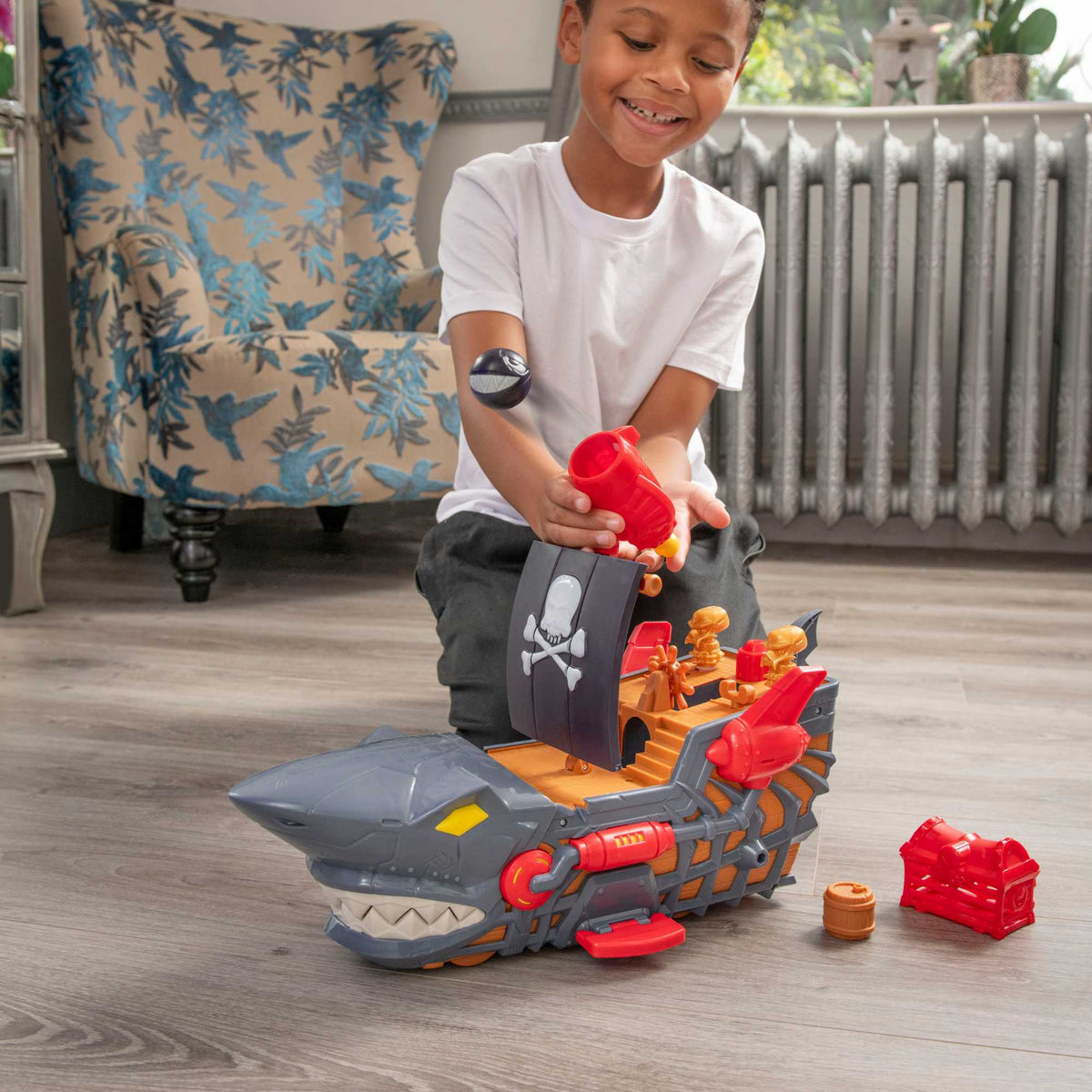 Teamsterz Pirate Ship Car Launcher - Includes 1 Car Cars &amp; Transporters