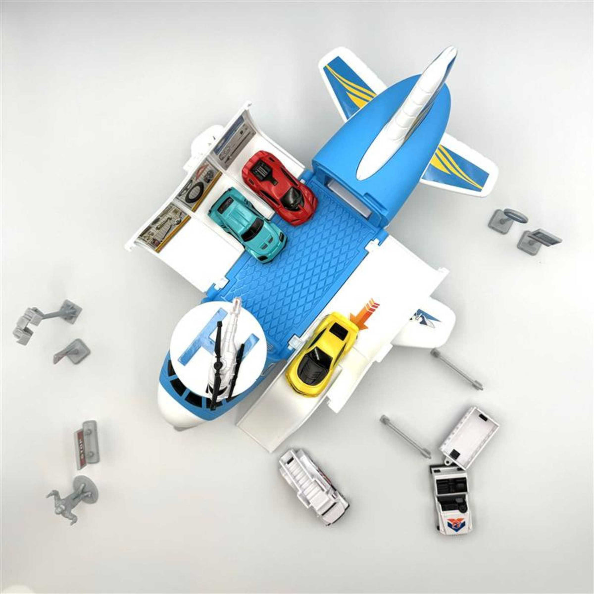 Teamsterz Aeroplane Transporter - Includes 16 Accessories