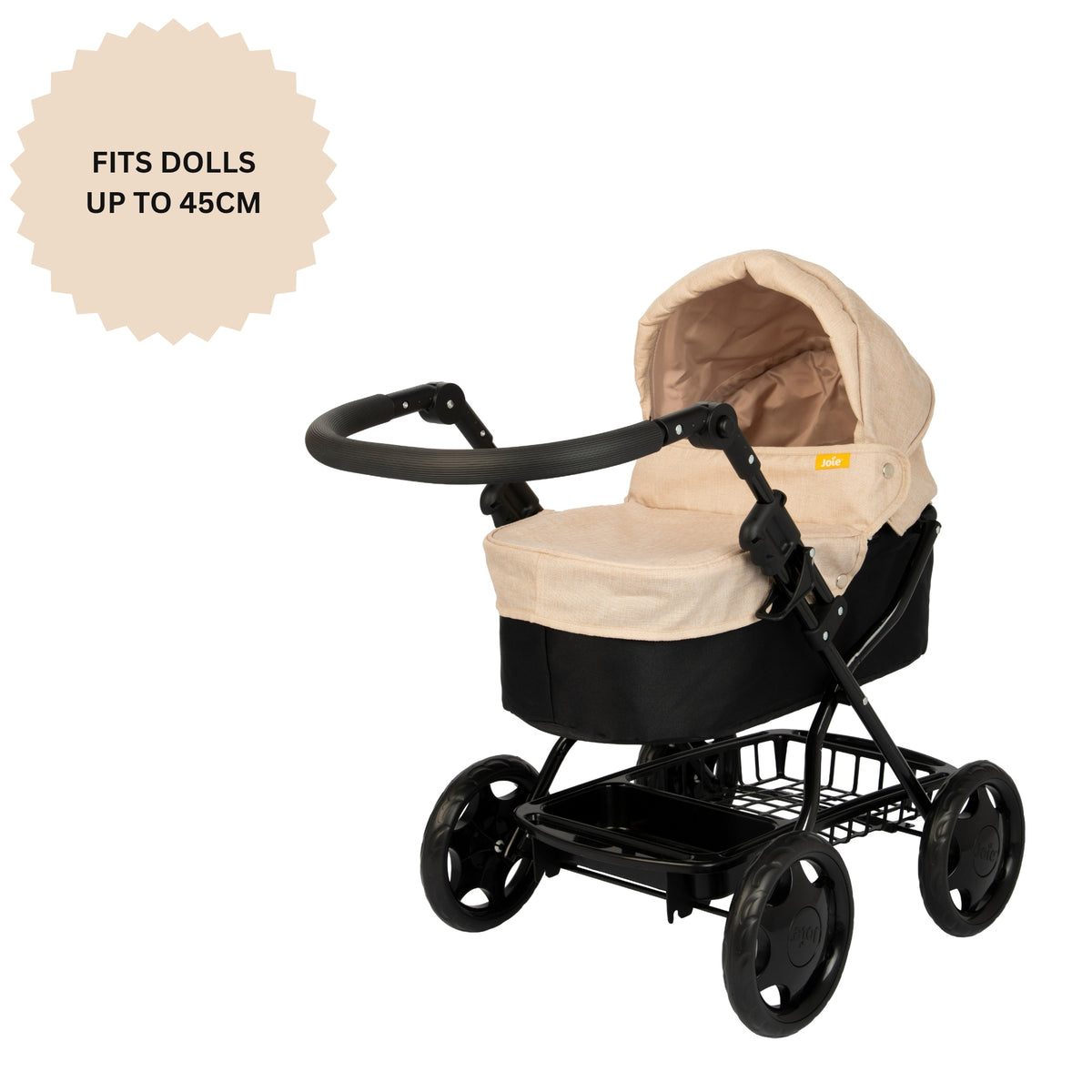 Joie Cherish Dolls Pram - Stone &amp; Black Prams