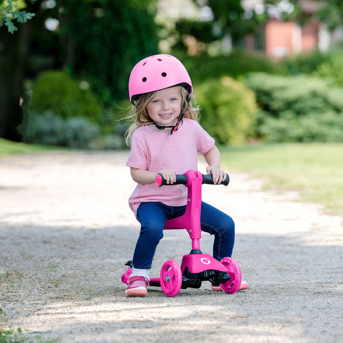 Children&#39;s EVO 3-in-1 Cruiser for ages 1+ in vibrant colors, offering adjustable features for growing kids, perfect for enhancing motor skills and outdoor fun.