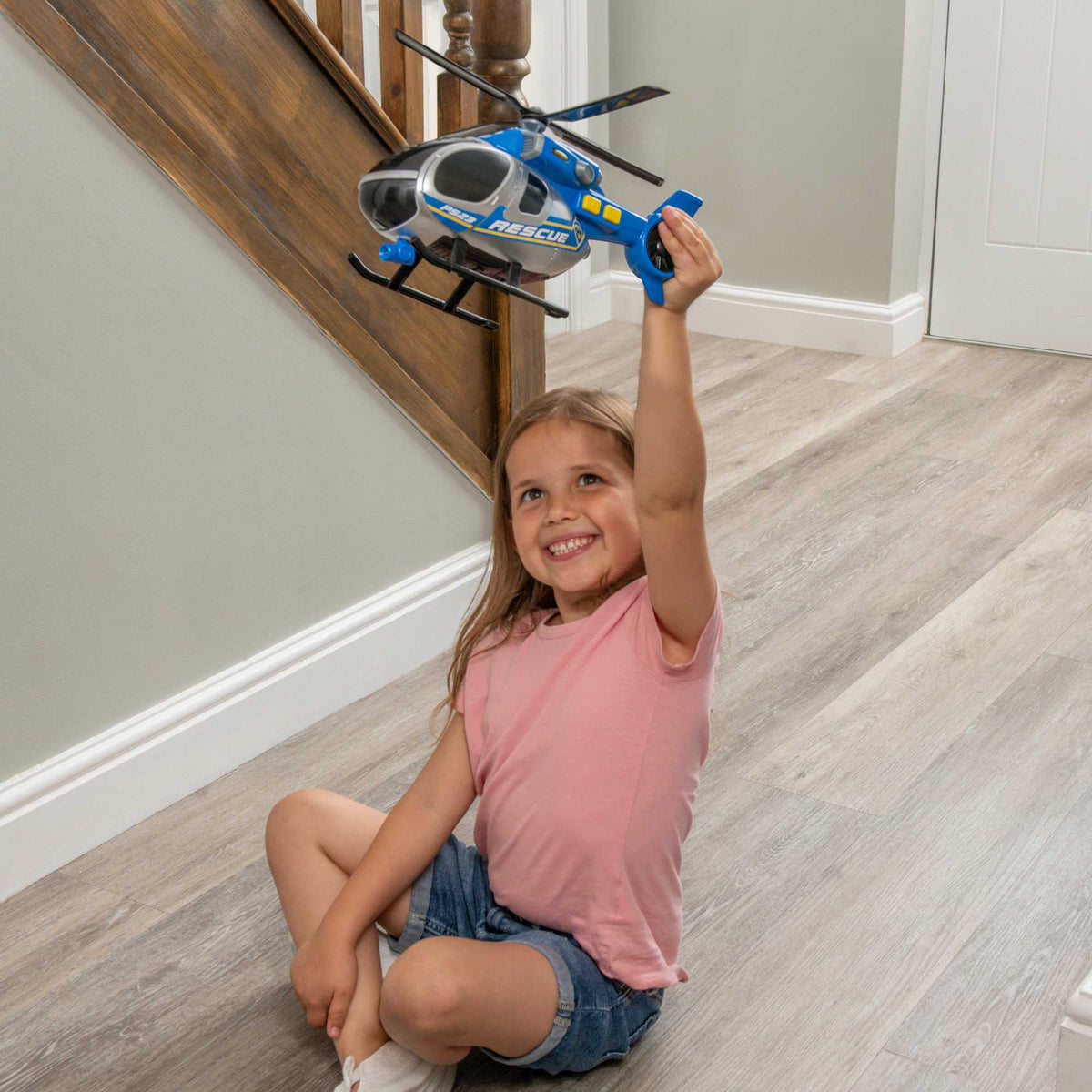 Teamsterz Lights &amp; Sounds Police Helicopter - Medium Helicopters &amp; Planes