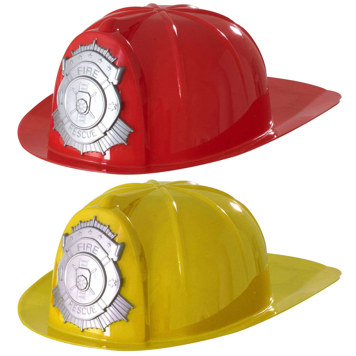 Childrens Roleplay Fancy Dress Fireman Hats - Pack of 2