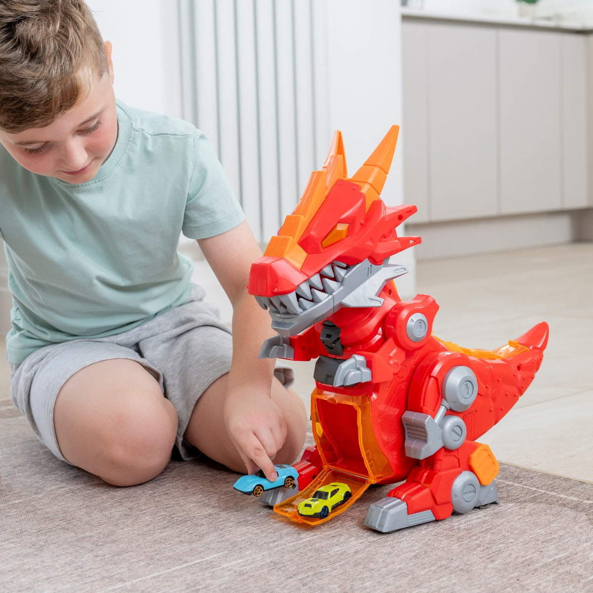 Teamsterz Robo Wreckers Mega Beast Playset - Includes Die-Cast Car Cars &amp; Transporters