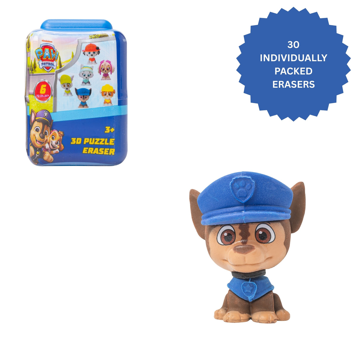 Paw Patrol Puzzle Palz - 30 Paw Patrol Figure Erasers Art Supplies