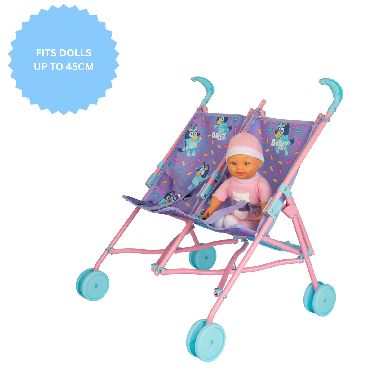 Bluey Twin Dolls Buddy Buggy Prams