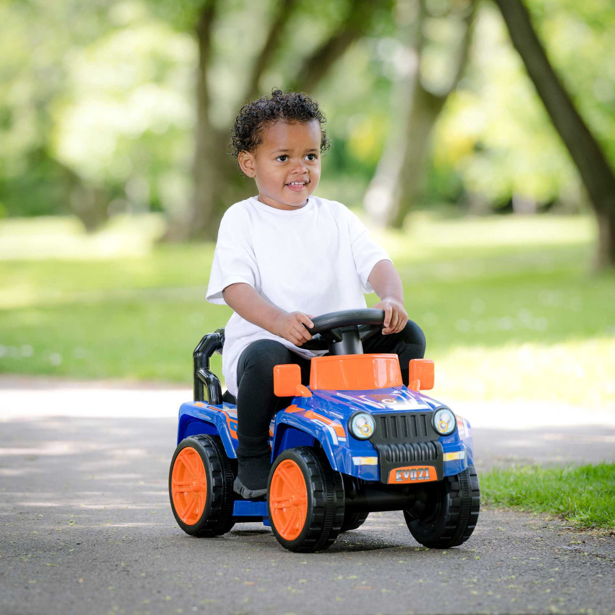 Evo 6V Kids Electric Ride On Blue Zoom 4X4 Truck Electric Ride Ons