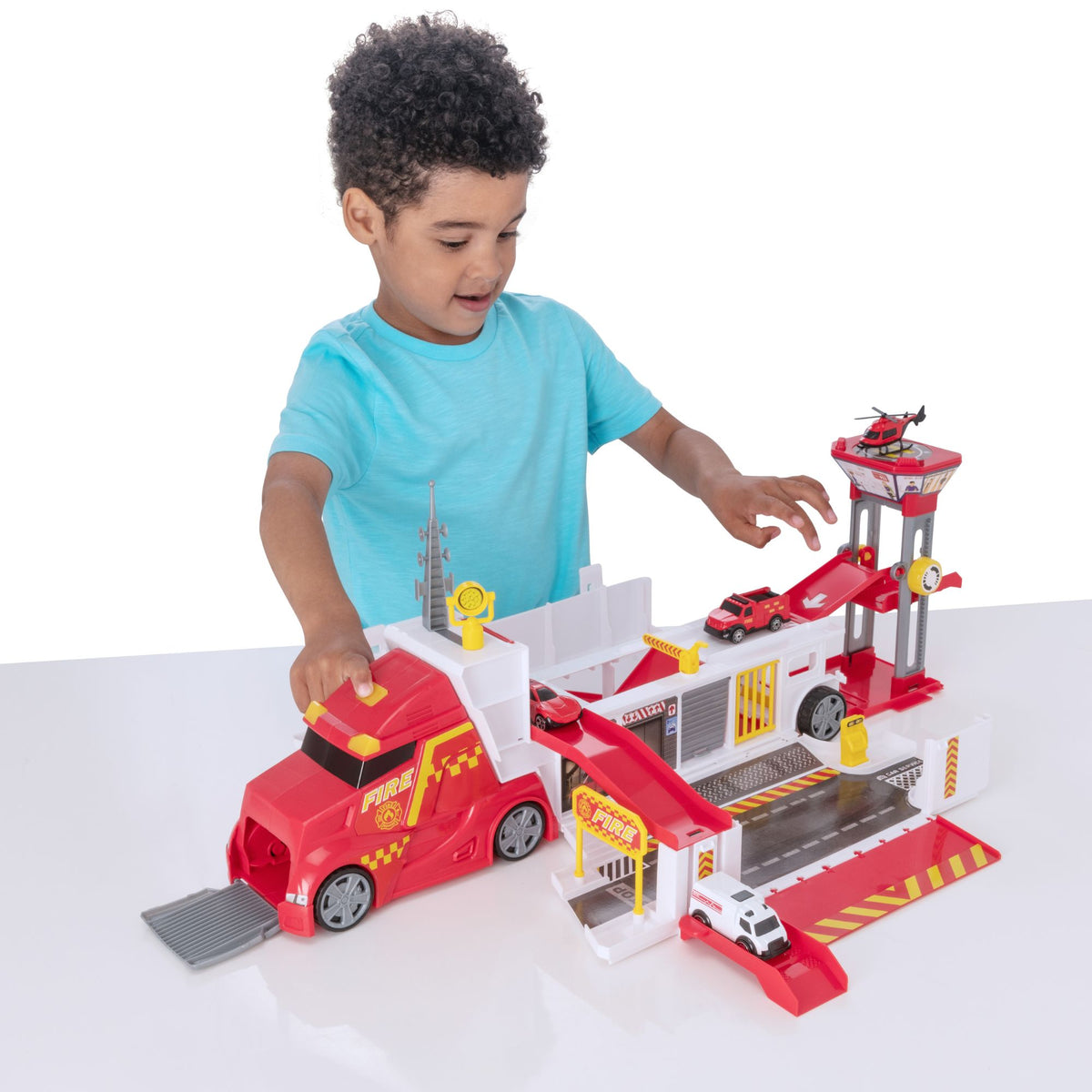 Teamsterz Emergency City Fire Command Play Set | Includes 3 Die Cast Cars