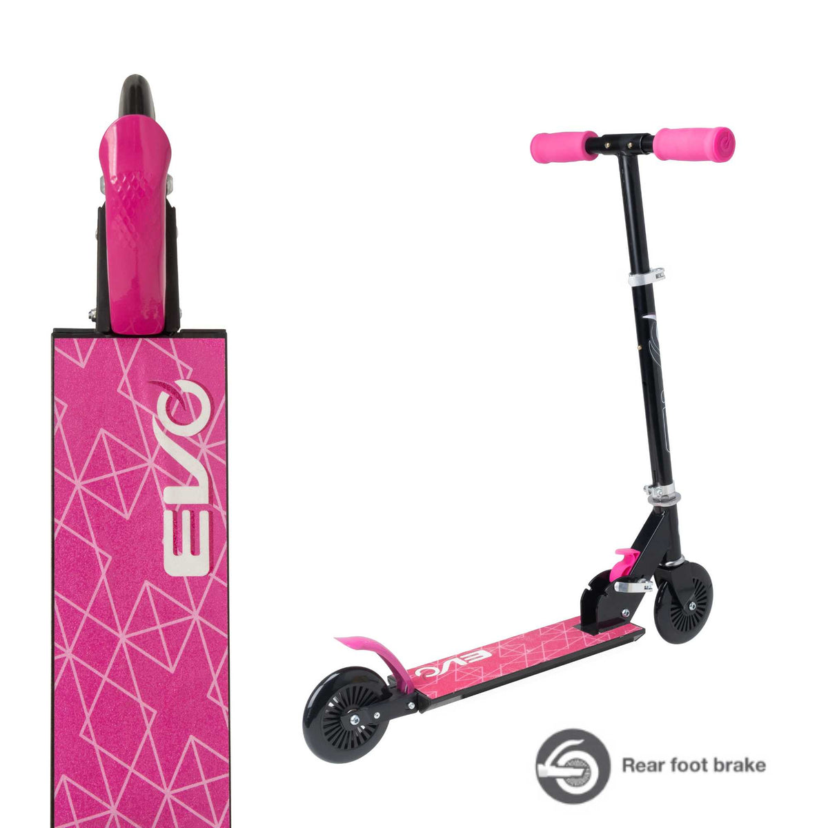 EVO Children&#39;s Inline Scooter for Kids Ages 5 and Up with Adjustable Handlebar, perfect for enhancing motor skills and outdoor fun.