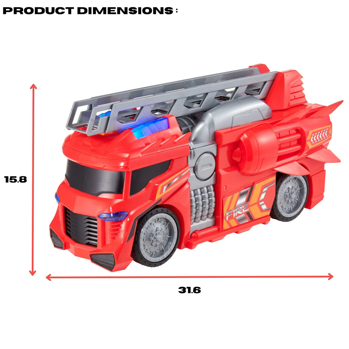 Teamsterz Mean Machines Light And Sound Fire Engine