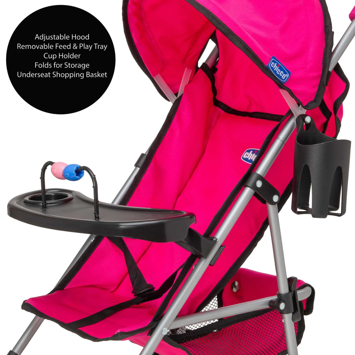 Chicco Ulala Playtime Dolls Pushchair - Pink Pushchairs