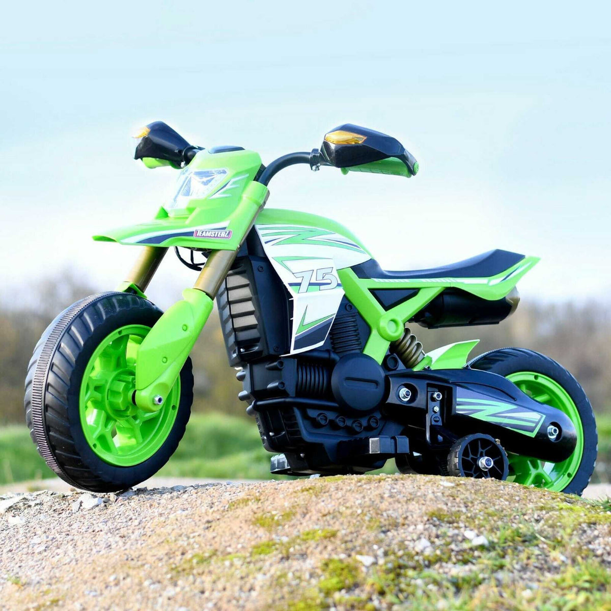 Evo 6V Kids Electric Ride On | Green Motorbike