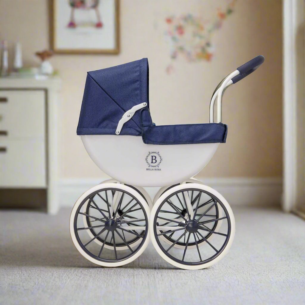 Bella Rosa My First Carriage Pram - Navy Doll &amp; Action Figure Accessories