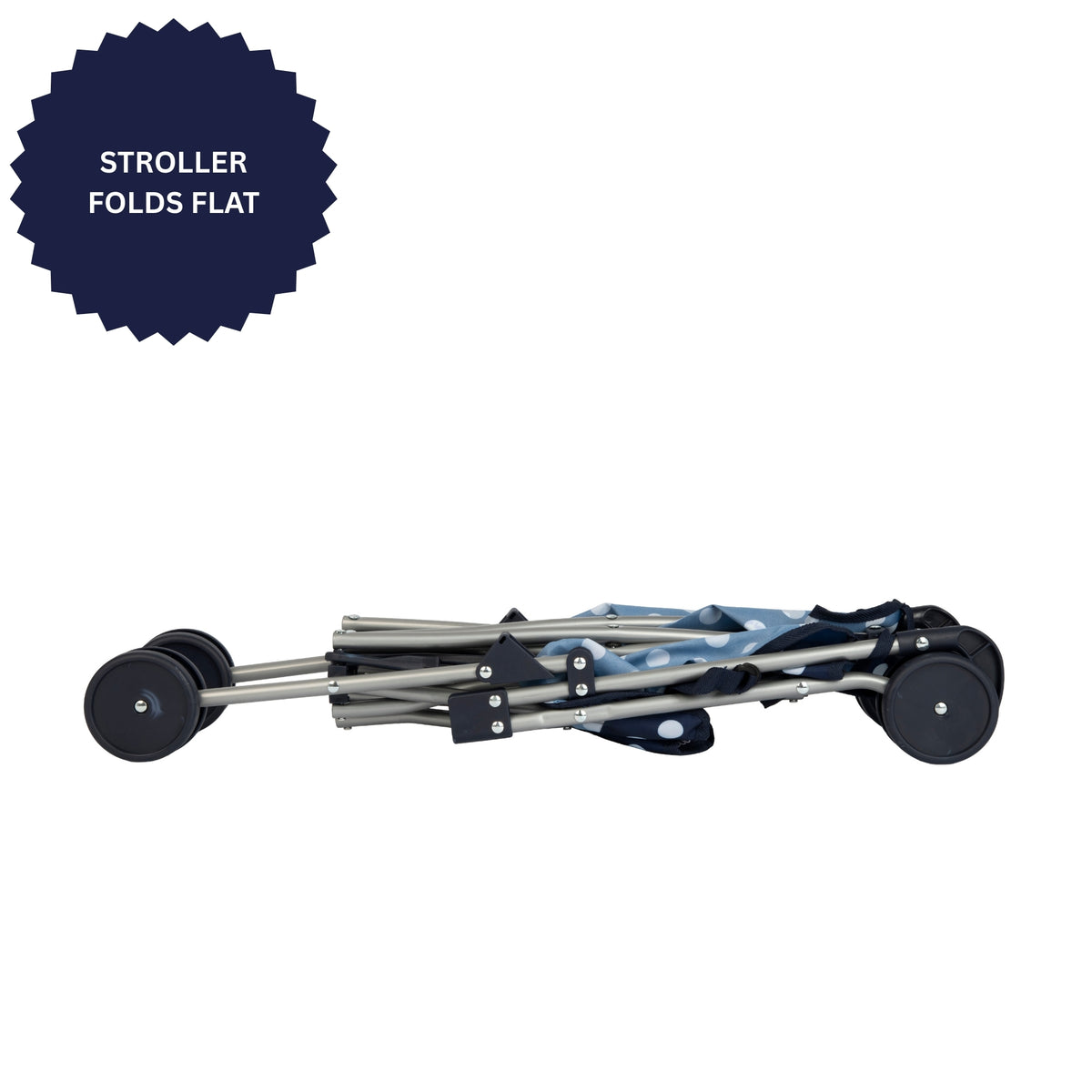 Dolly Tots Twin Dolls Stroller - Navy Pushchairs