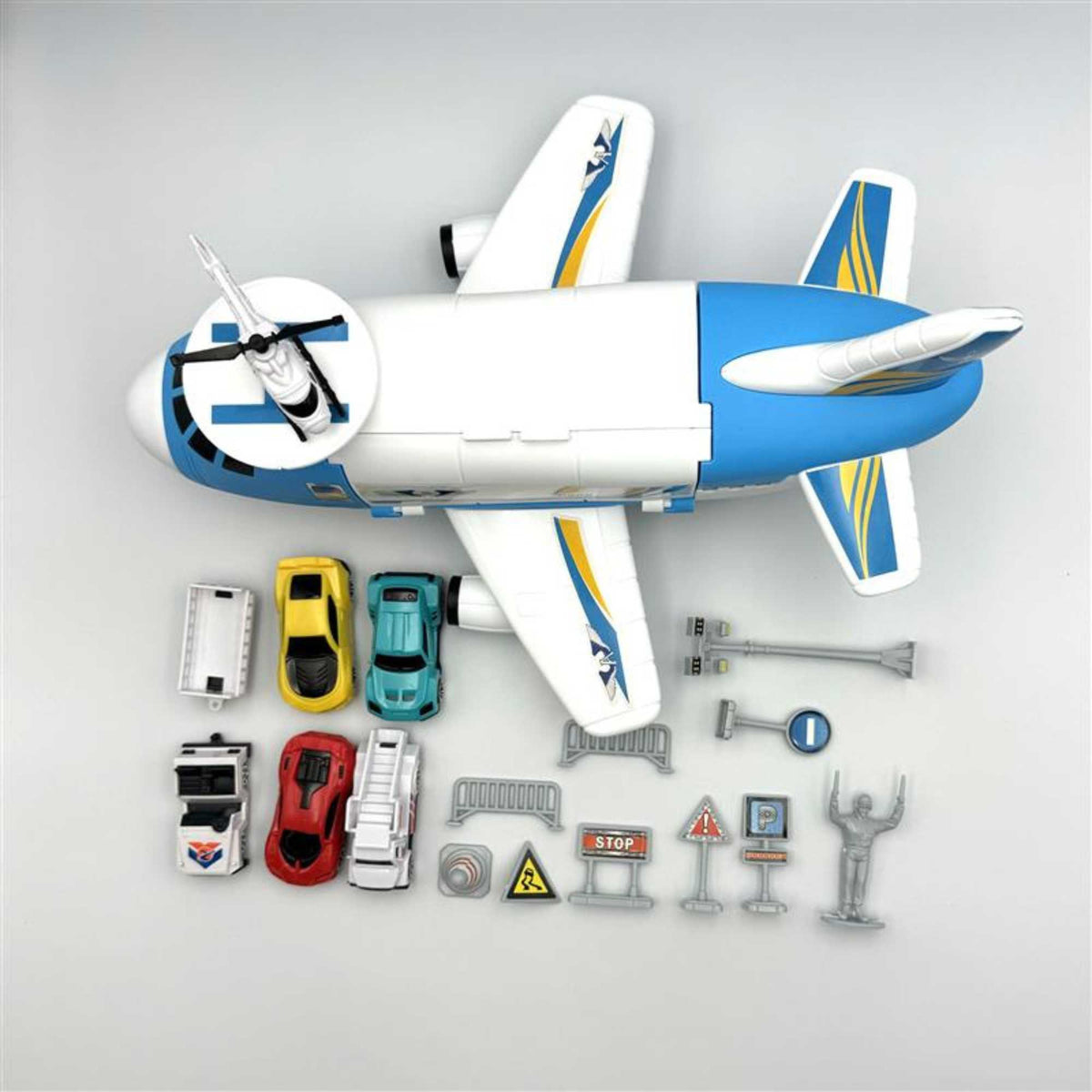 Teamsterz Aeroplane Transporter - Includes 16 Accessories