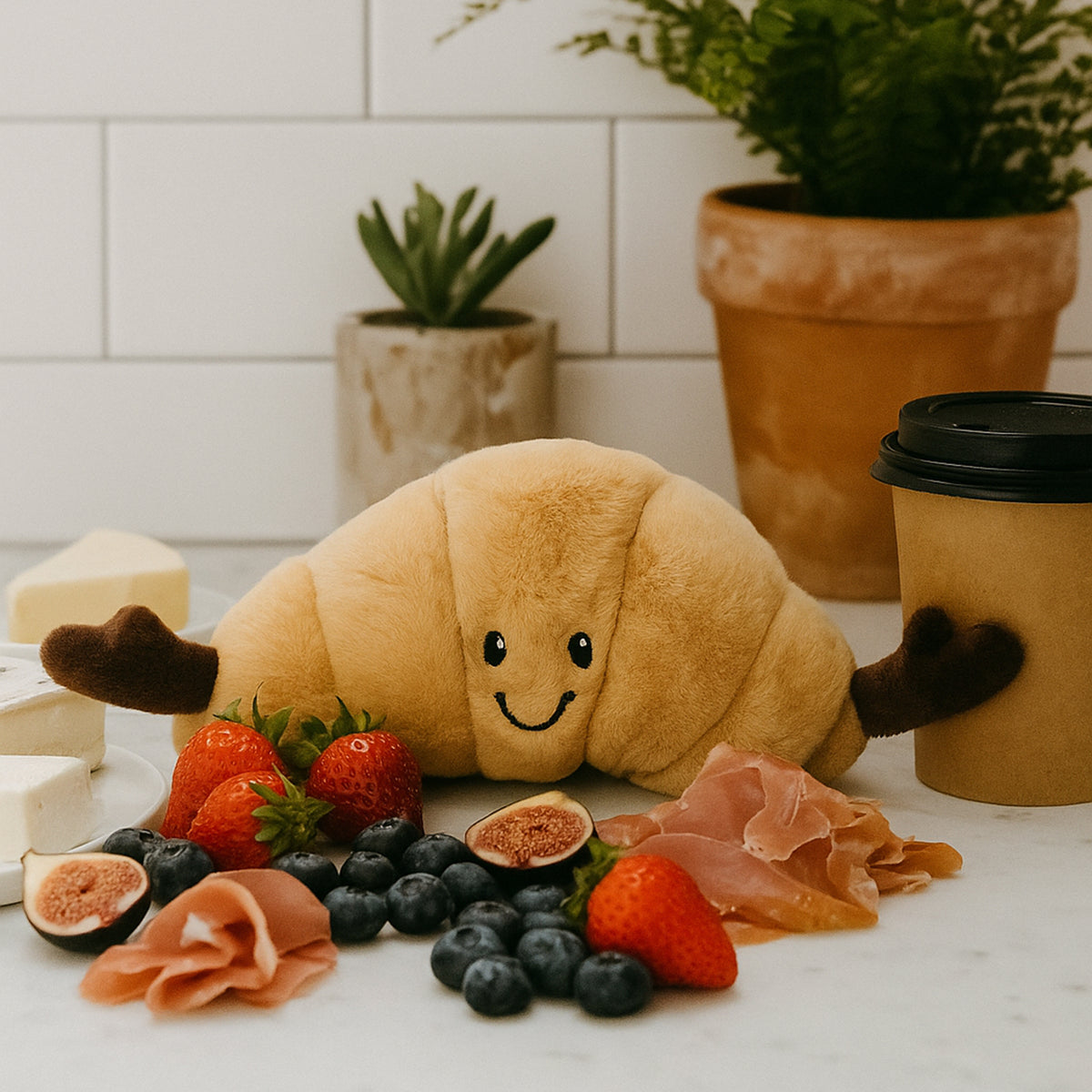 Claude Croissant Plush Toy