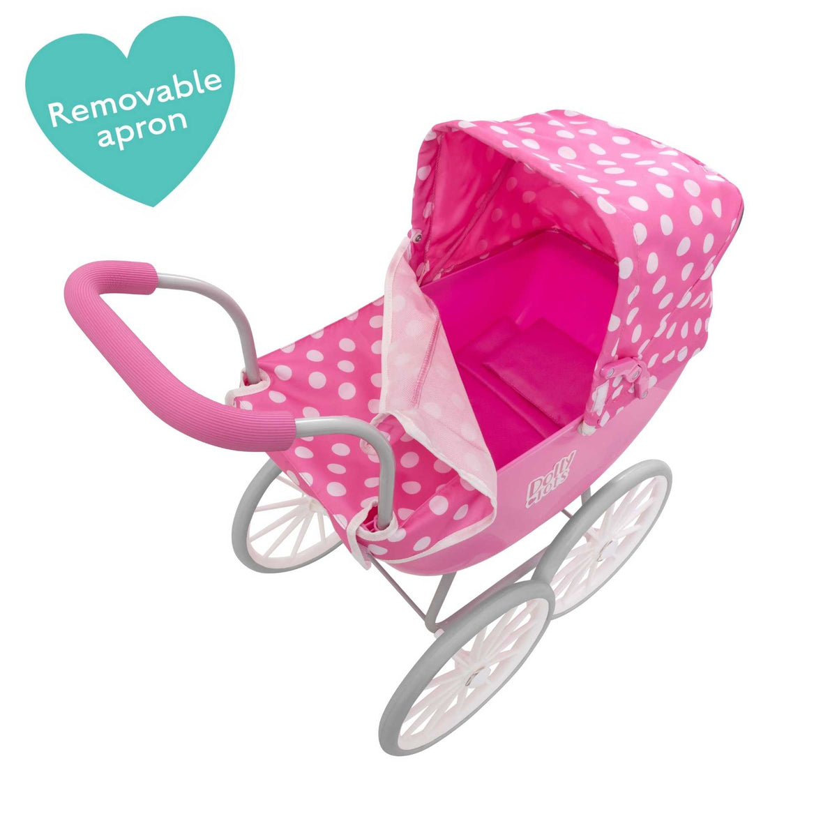 Dolly Tots My First Carriage Dolls Pram - Charming and Durable Toy Pram for Dolls, Perfect for Young Children