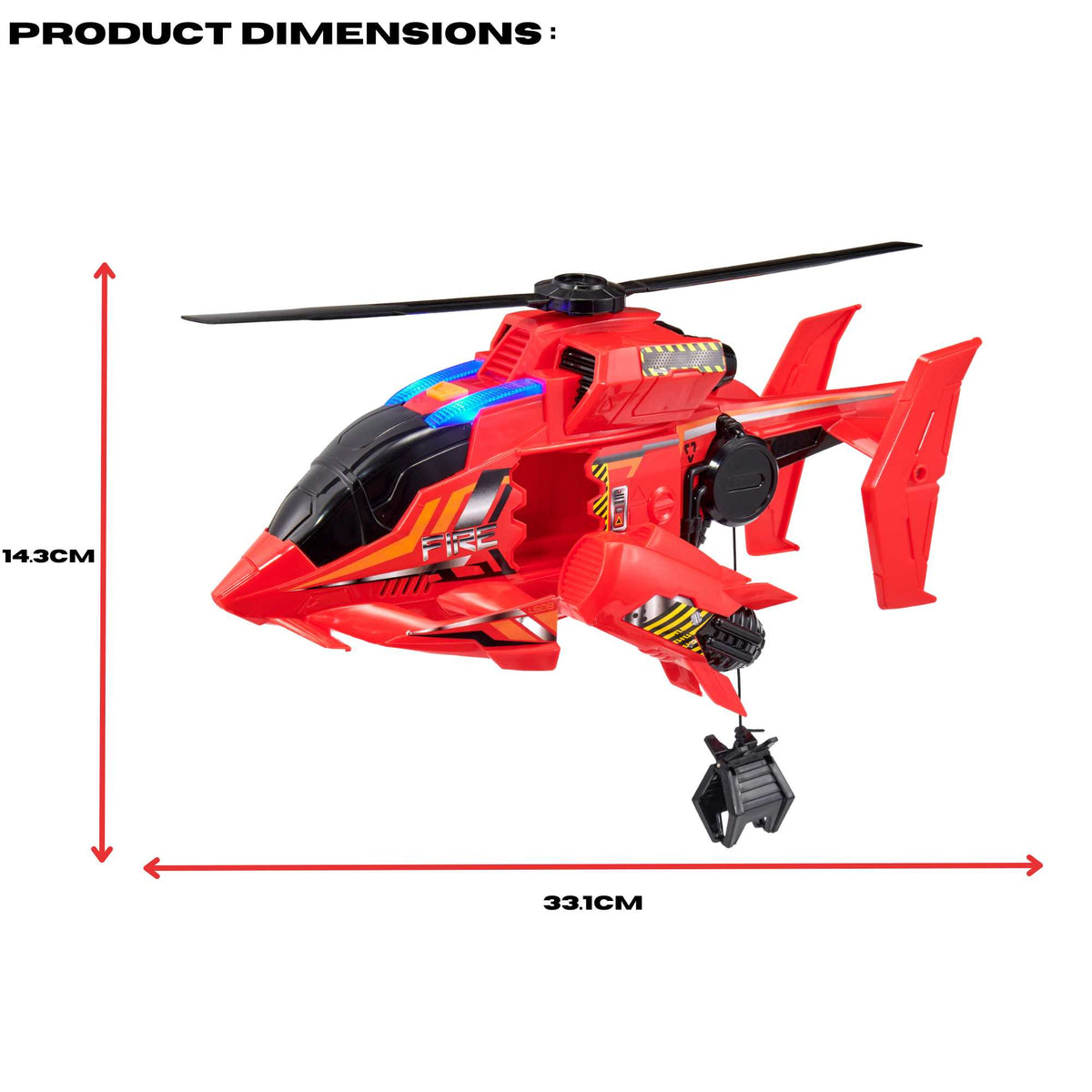 Teamsterz Mean Machine Lights &amp; Sounds Fire Rescue Helicopter Helicopters &amp; Planes