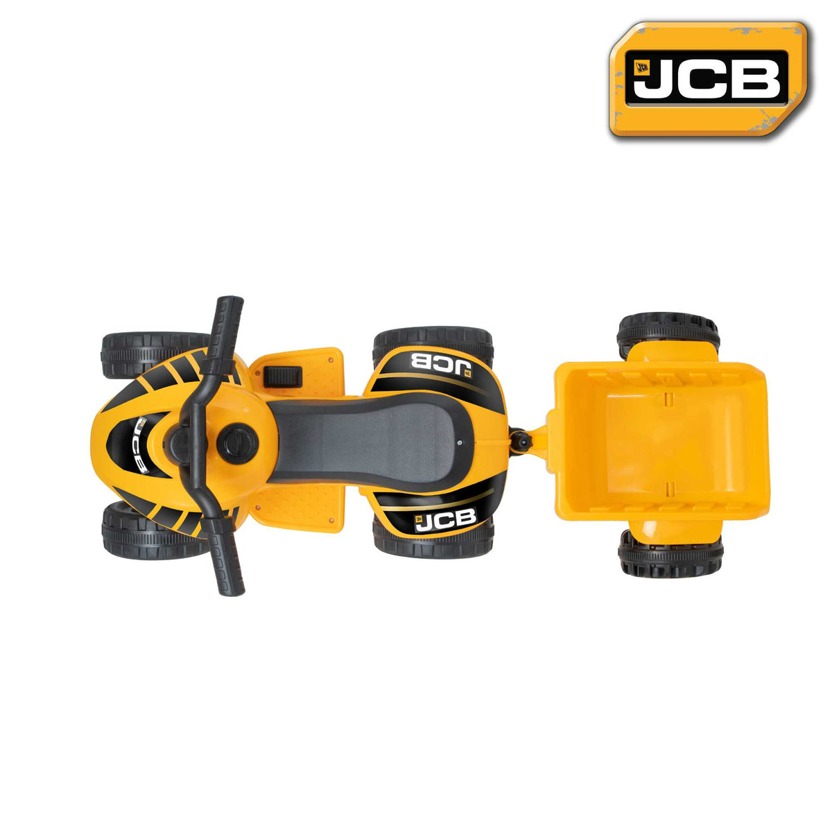 JCB Battery Operated Mini Quad Ride-On With Trailer Electric Ride Ons