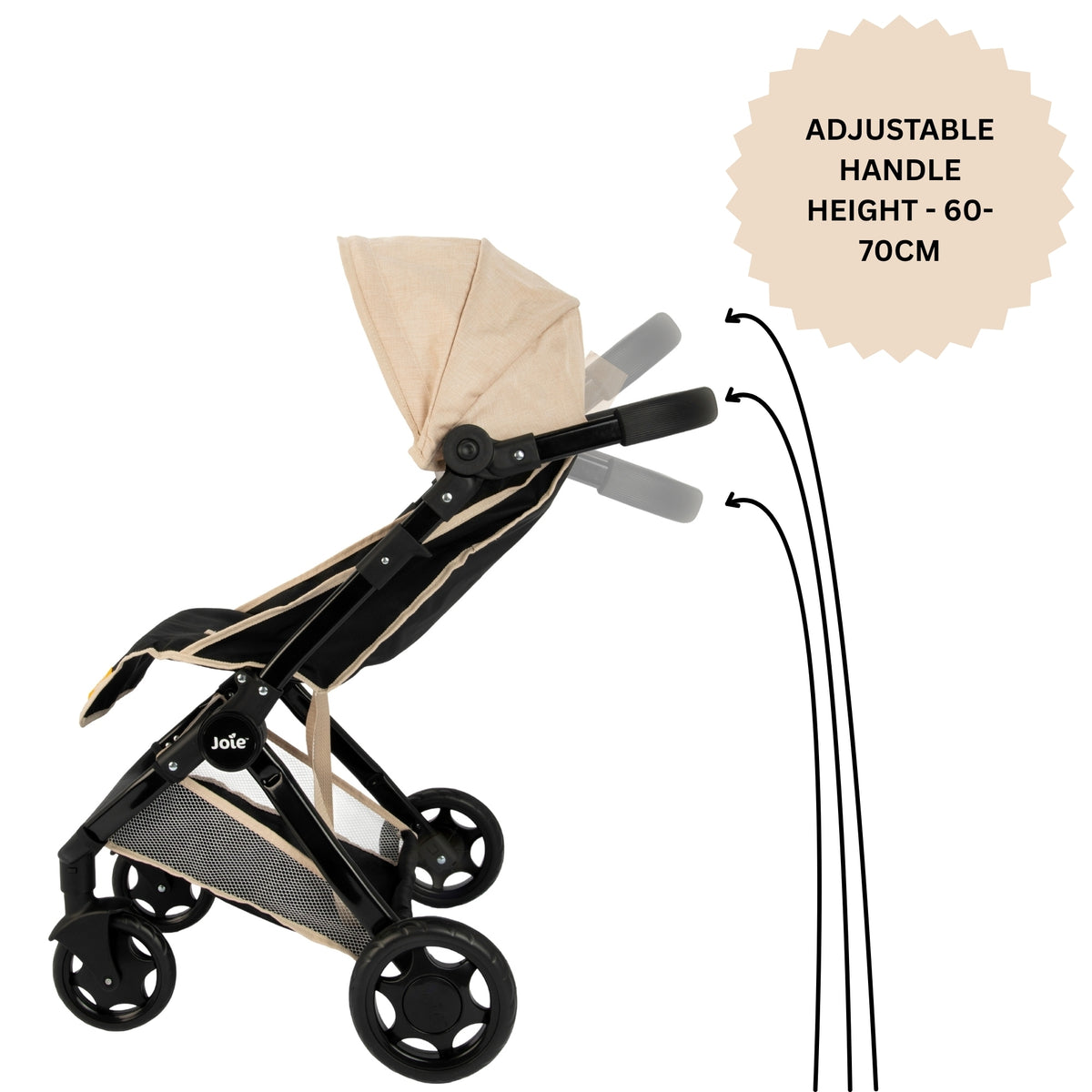 Joie Junior Pact Pram - Stone &amp; Black Prams