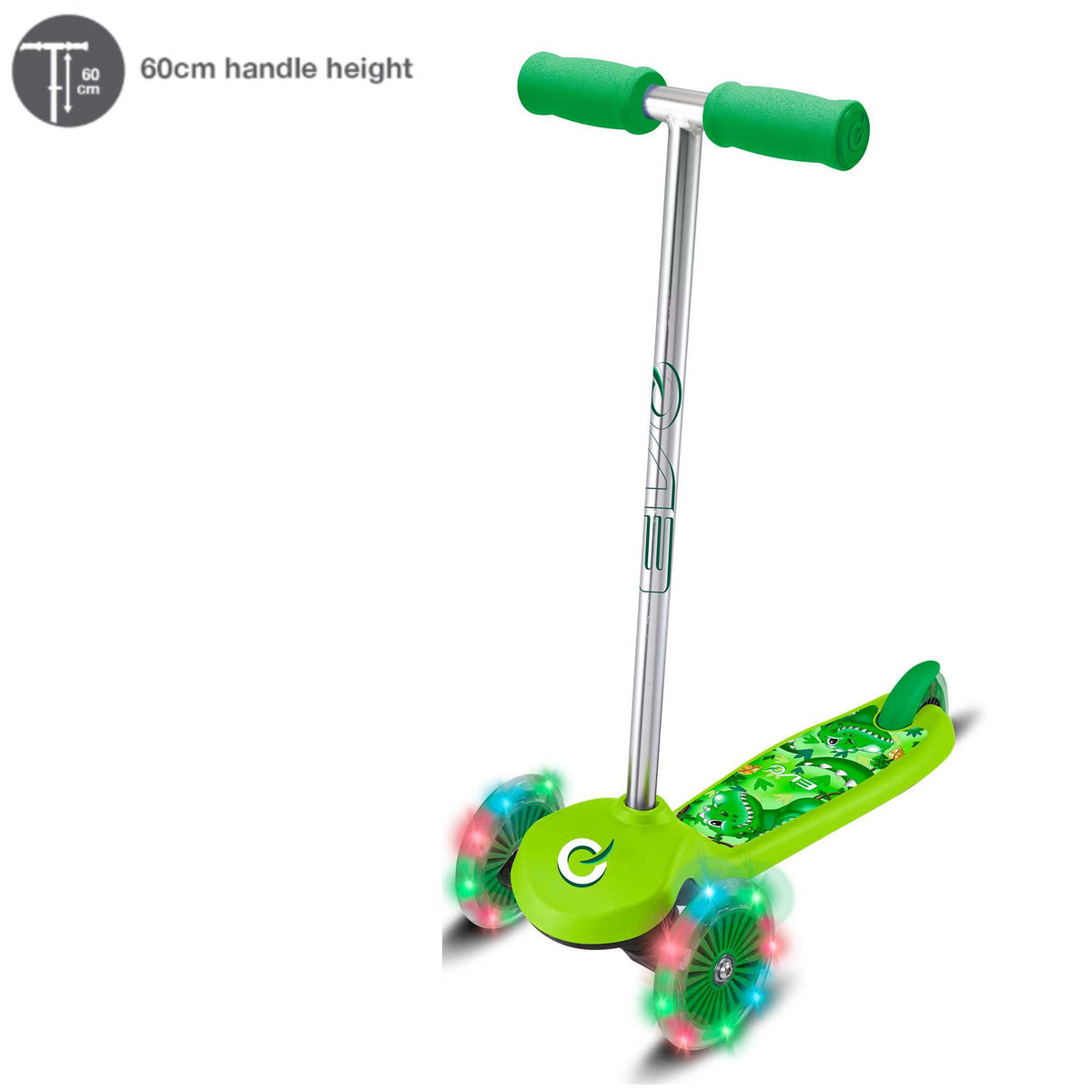 EVO Light Up Move N Groove Scooter for Ages 2 and Up with Lean-to-Steer System and LED Wheels, perfect for young children’s outdoor adventures.