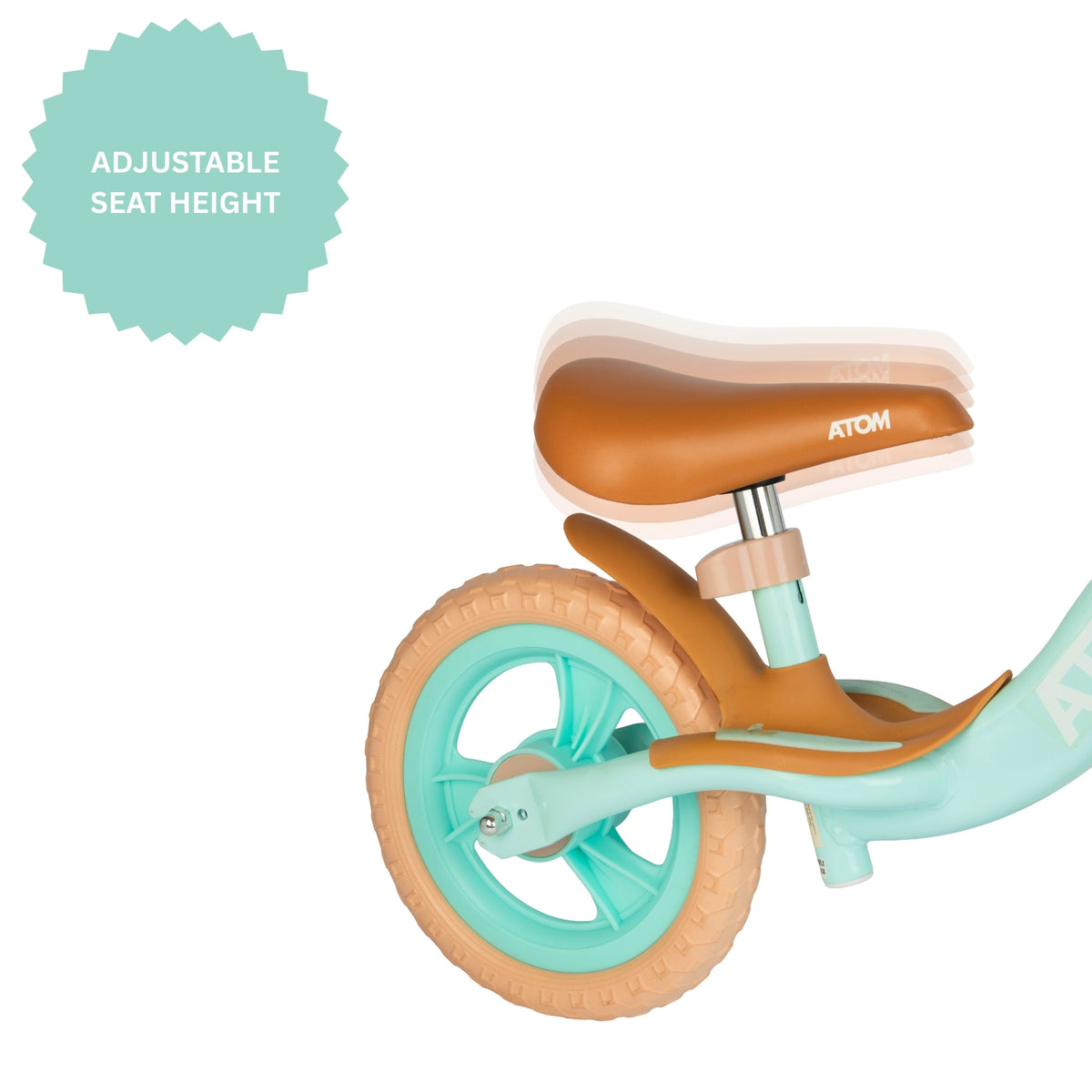ATOM 10&quot; Glider Bike With Basket - Mint Green
