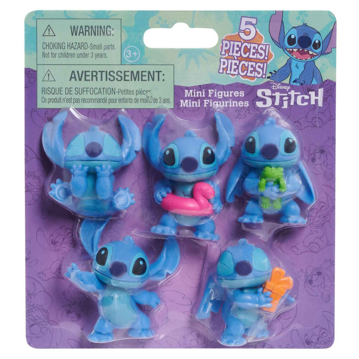 Disney Stitch Collectible 2.5&quot; Figures - 5 Pack Play Figures