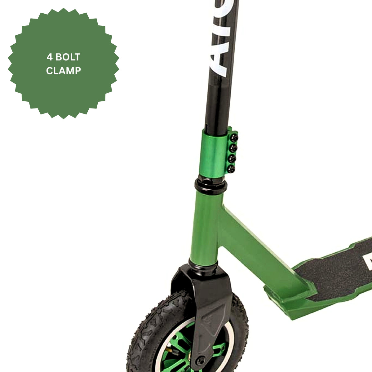 ATOM Dirt Rider Scooter in Green – Off-Road Kids Stunt Scooter with Large Wheels and Durable Frame for Outdoor Adventures
