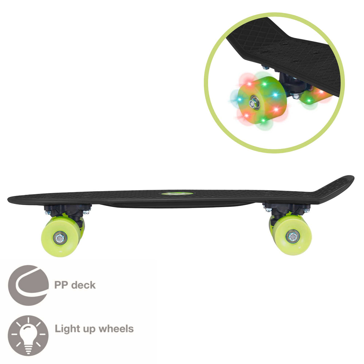 EVO 22&quot; Light Up Penny Board - Black