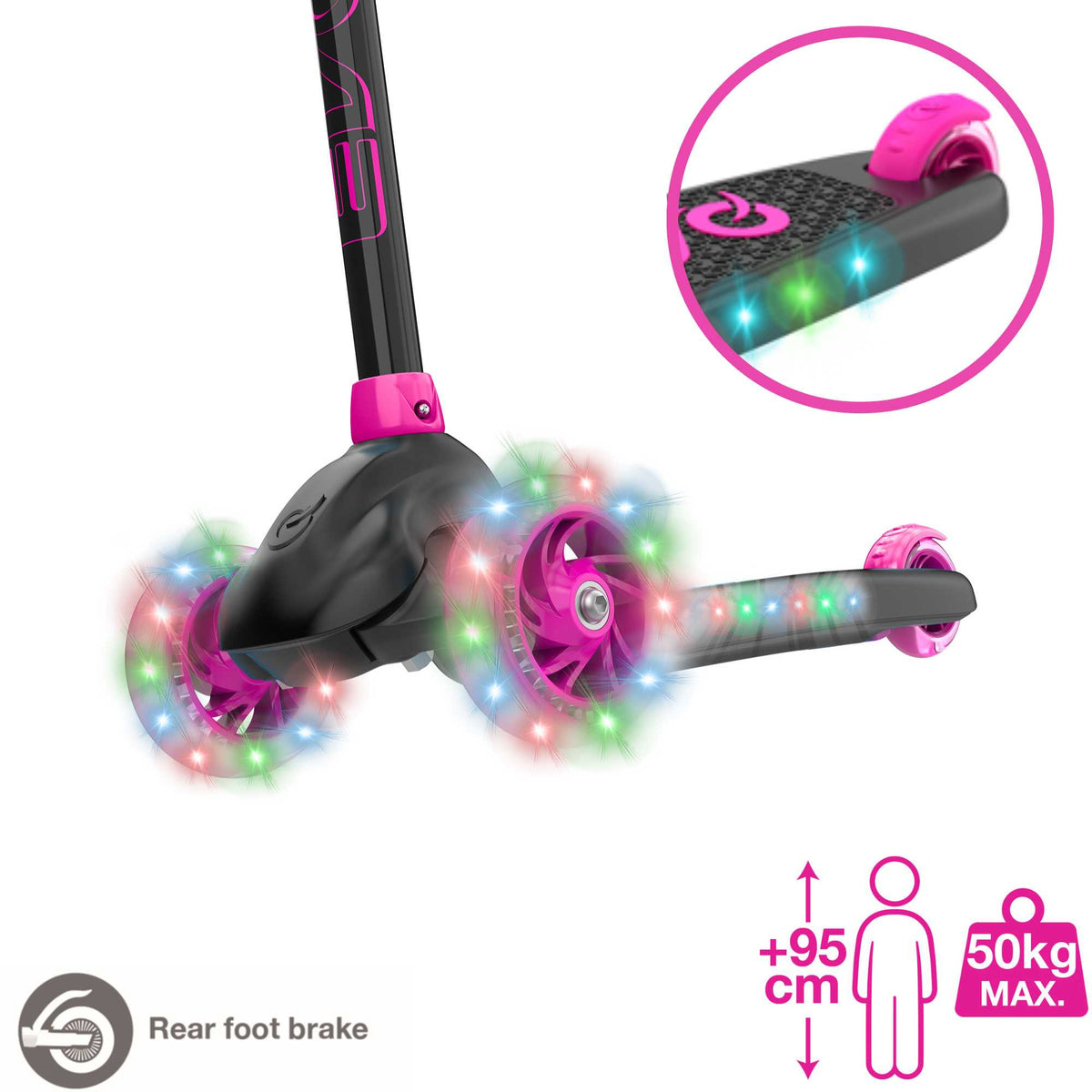 EVO Eclipse Light Up Scooter - Pink