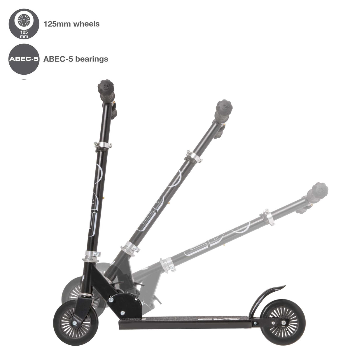 EVO Children&#39;s Inline Scooter for Kids Ages 5 and Up with Adjustable Handlebar, perfect for enhancing motor skills and outdoor fun.