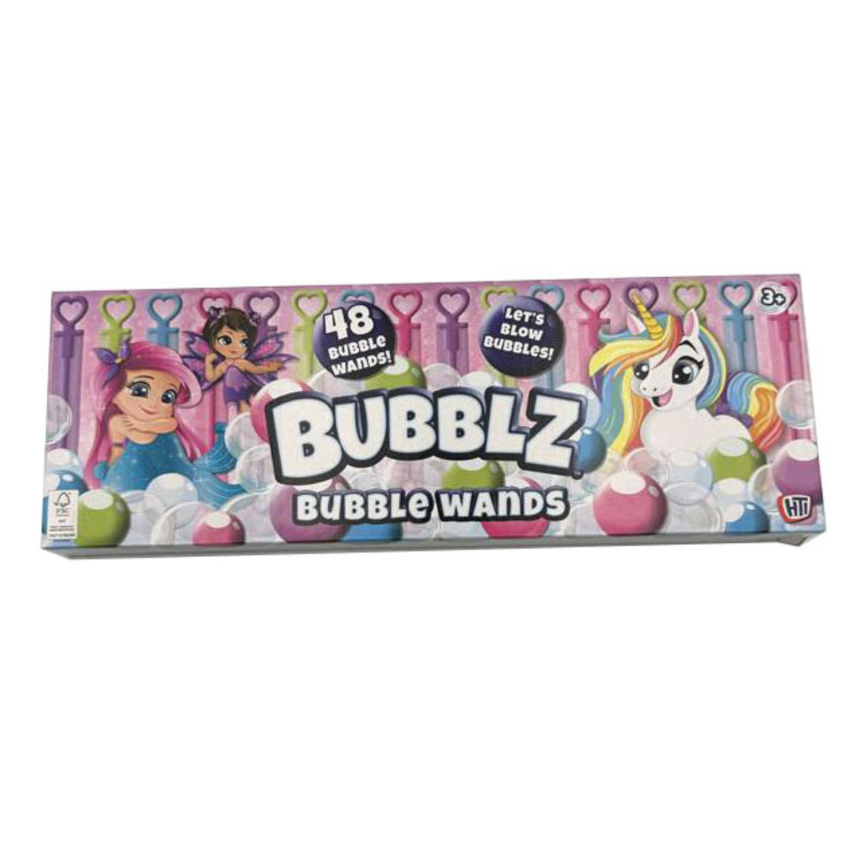 Pastel Bubble Wands - 48 Pack Bubble Solution &amp; Wands